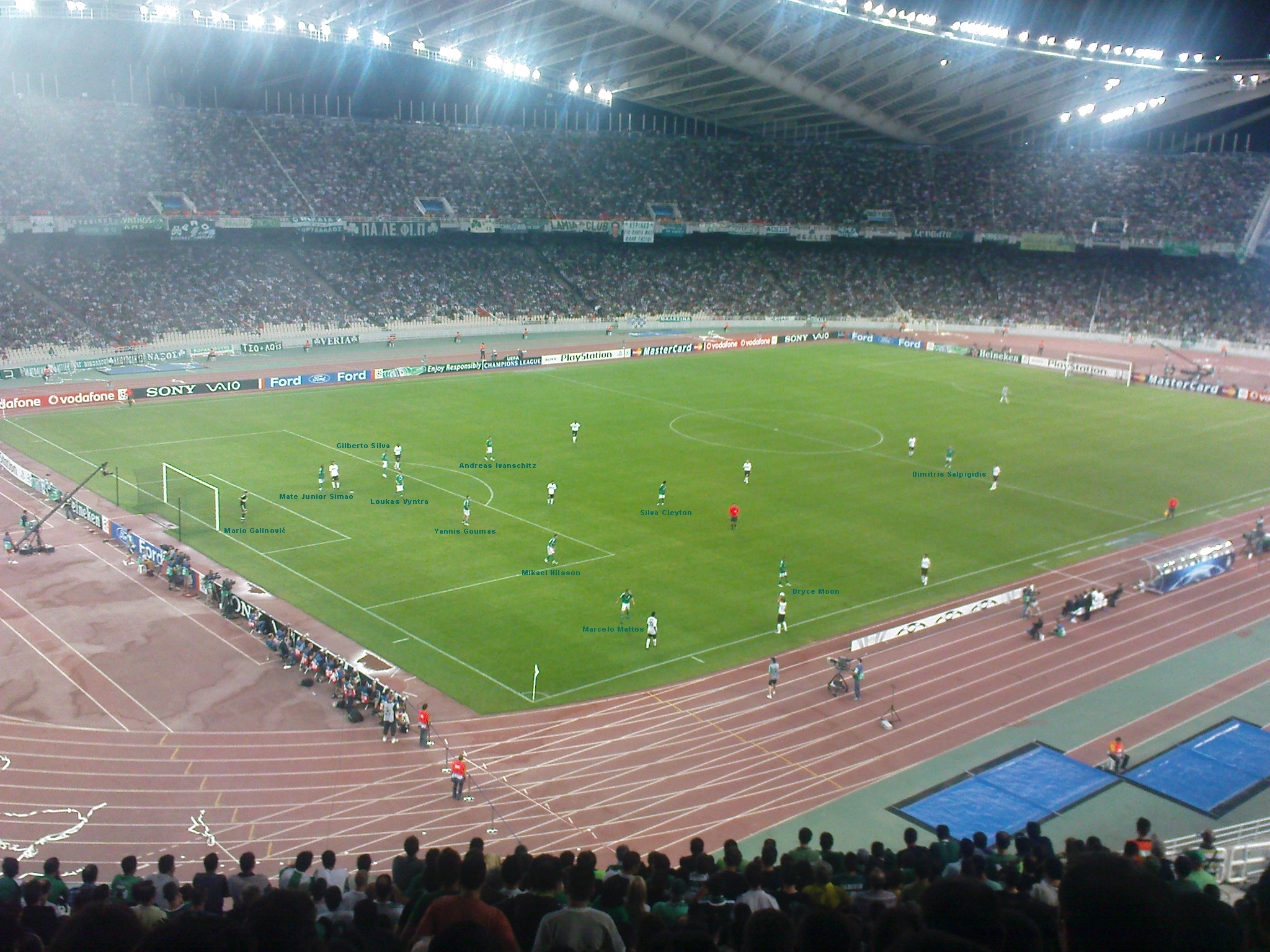 OAKA (Atina Olimpiyat Stadyumu), Panathinaikos’un iç saha maçlarına ev sahipliği yapan futbol stadyumu